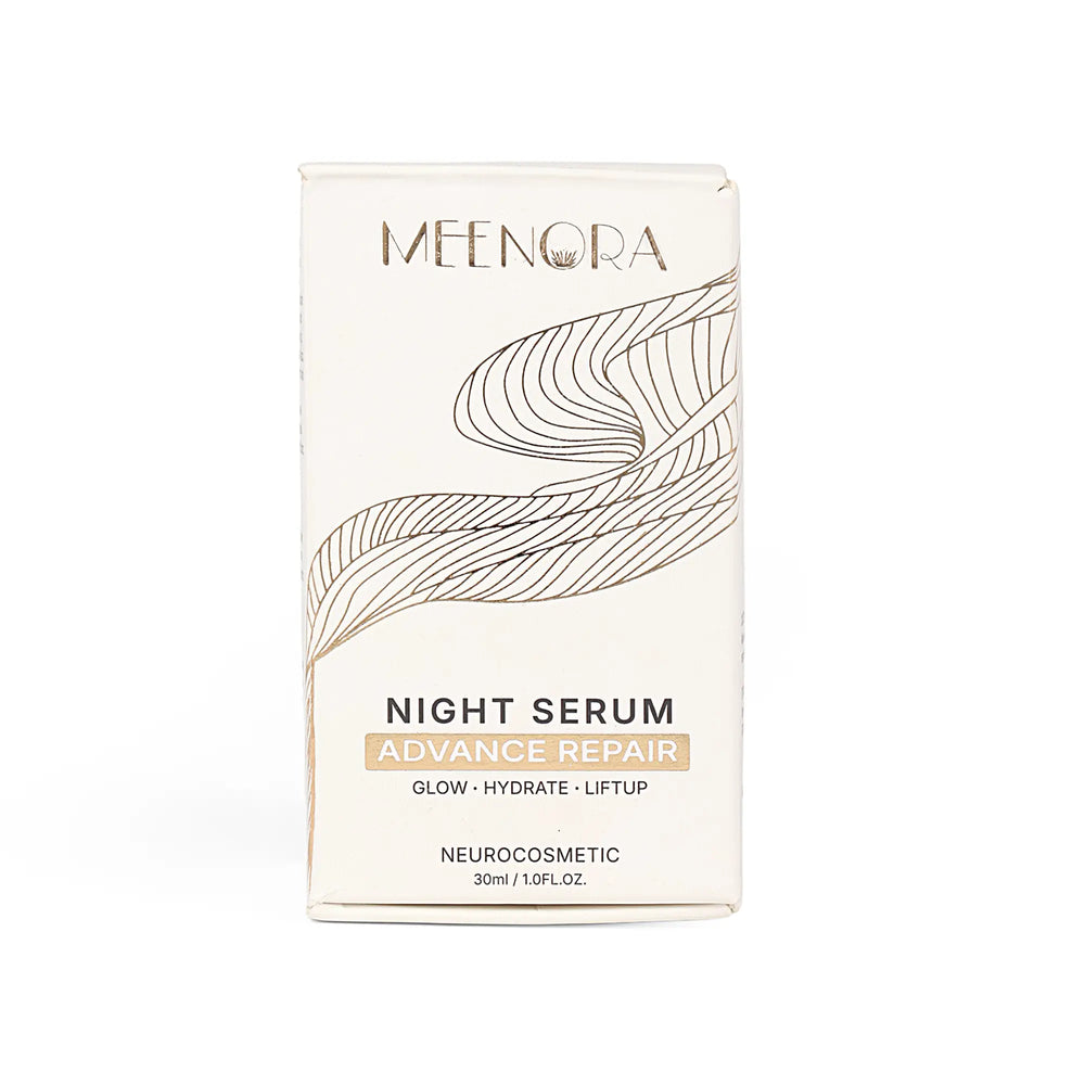 Meenora Neuro-Calm Lift Night Serum | With Acetyl Hexapeptide-8, Hyaluronic Acid | Ganocalm®